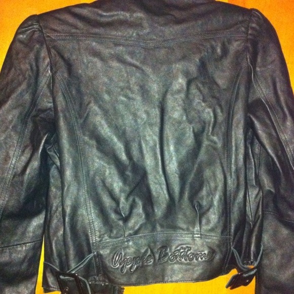 New without tags Ladies we Apple bottoms leather moto coat jacket size Medium M - Picture 2 of 5